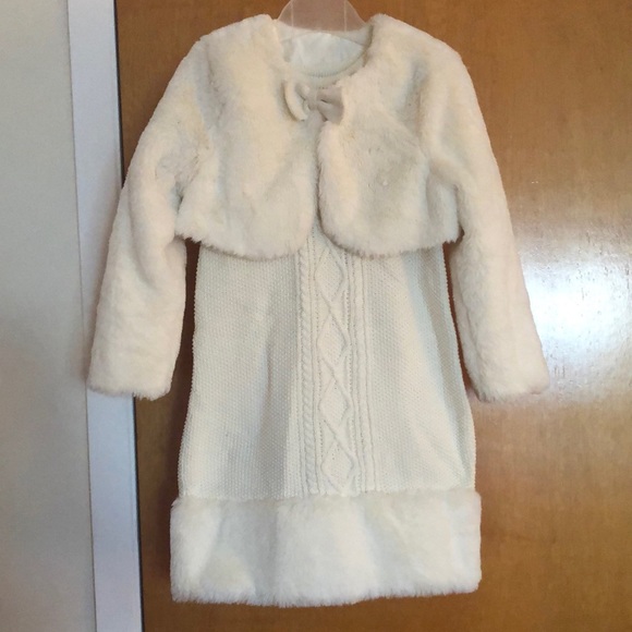 Sweater Dress and crop fur bolero - Picture 1 of 9